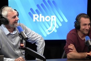 Thierry Villenet, metteur en scène et Patrice Morard, comédien au micro de Simon